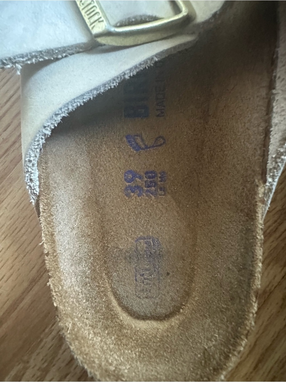 Birkenstock Cream Suede Double Strap Slide Sandals Size 39 - Picture 5 of 5
